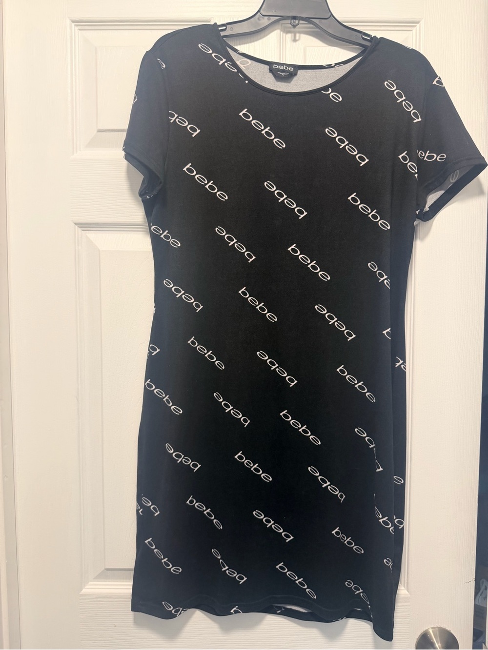 Bebe Black Logo Tee Dress